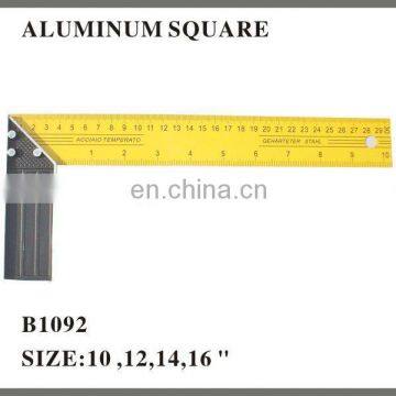 Yellow Color Aluminum Try Square Ruler