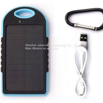 Waterproof Power Bank 10000mah Battery Charger External Portable Solar Panel with LED Light