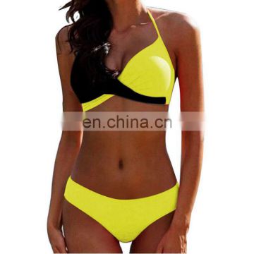 sexy brazilian bikini patchwork swimsuit plavky cheap bandeau swimwear women 2018 bathing suit brazilian cross bikini set