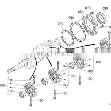 Diesel engine parts v2003 1A091-0709-3 assy bearing case wheel