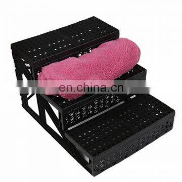 Stable Plastic Multicolor Plush Carrier Portable Foldable Pet Ladder Dog Cat Stairs Steps photo-4