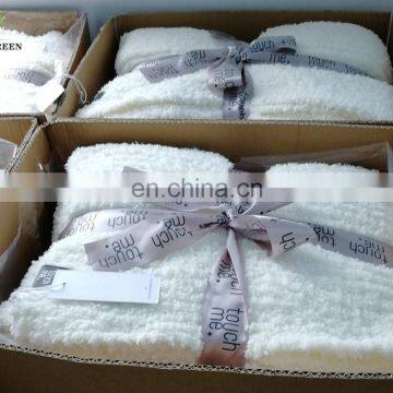 Barefoot Dreams Super Soft Luxury Best Selling White Color Most New Tech Micro Feather Yarn Knit Baby Adult Throw Blanket photo-7