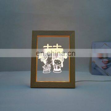 Warm White Led Light Decorative Wooden Children Night Light Led photo-4