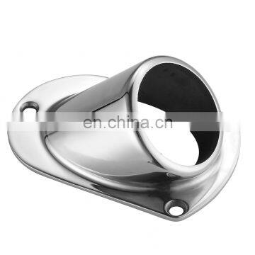 45 degree Round Tube Flange Floor Mounted Screws Stainless Steel Fittings on Balustrade Handrails