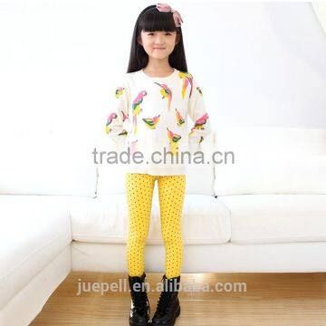 OEM 2015 Good Quality Breathable Dotted Printed Children Leggings photo-3