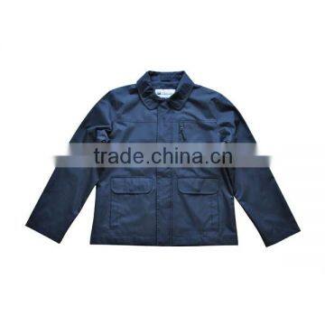 Polyester men casual jacket with AC coating