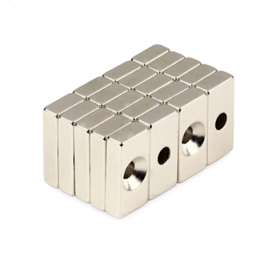 Strong Rectangle Neodymium Magnet With Screw Holes for Industry photo-3
