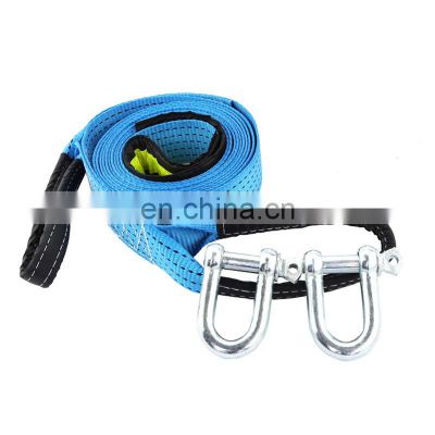 Auto tow rope tow strap with small forged eye hooks each end