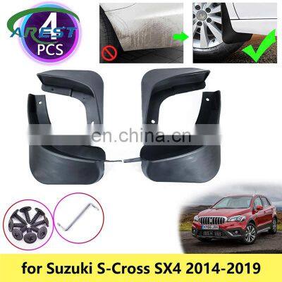 for Suzuki SX4 S-Cross 2014~2019 Mudguards Mudflap Fender Mud Flaps Splash Guards Accessories Maruti SX-4 SX 4 S Cross SCross