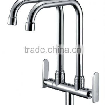 China Manufactory Supply Chrome Dual Handle Brass Basin Water Taps