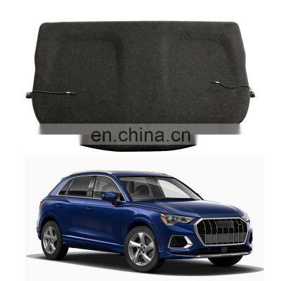 Black Beige Color Canvas Retractable Cargo Cover Tonneau Cover For Audi Q3 2019-2021