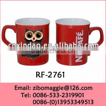 Promotional Water Mugs with Square Shape for Nescafe Porcelain Gift Mugs