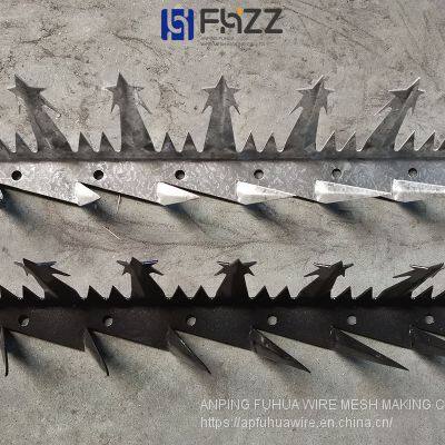 Black PVC Coated Hot Dipped Galvanized Anti-climb Big Razor Wall Spike