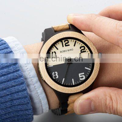 BOBO BIRD Handmade Wristwatch Wooden Watches Men Luxury Business With Maple Wood Band Dropshipping photo-3