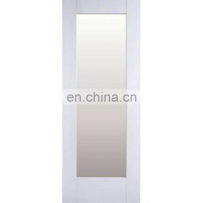 white contemporary interior solid wood doors with glass inside toilet door