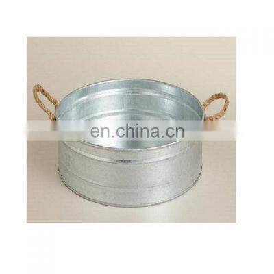 round metal new design tray with rope handle