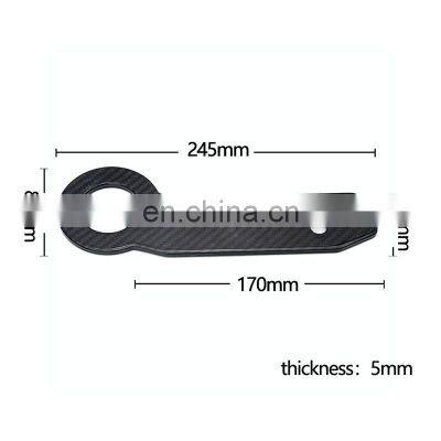CNC Cutting 100% Real Carbon Fiber Rear Tow Hooks , Custom Universal JDM Racing Rear Bumper Tow Hook