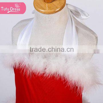 Bright Red Children Party Dresses for Christmas Gift photo-4