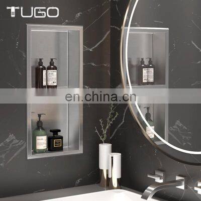 Hotel Stainless Steel Black Recessed Shower Niches Shelves organizer rack home bathroom accessories bathtub wall insert holders