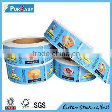 custom adhesive food sticker