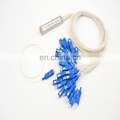 Mini PLC Optical Splitter G657A OR CUSTOMIZED 1*2/1*4/1*8/1*16/1*32/1*64 plc 2 way splitter 1x2 plc splitter