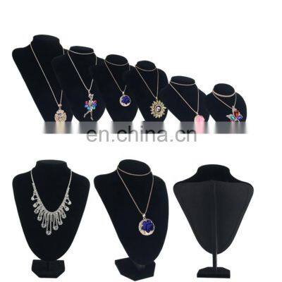 2022 Hot Selling Black Velvet Necklace Jewelry Display Rack Mannequin Organizer Displays Jewelry Display Stand photo-5