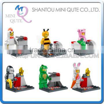 Mini Qute LELE 6pcs/set movie Animal models educational toys building block action figures educational toy NO.78069