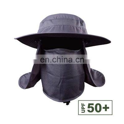 Outdoor Hiking Camping Windproof Hat Sunshade Cap Detachable Removable Ear Neck Cover Flap Hat photo-3