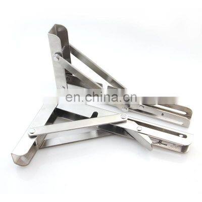 Heavy Duty Furniture Shelf Triangle Folding Steel Metal Angle Table Support Bracket photo-3