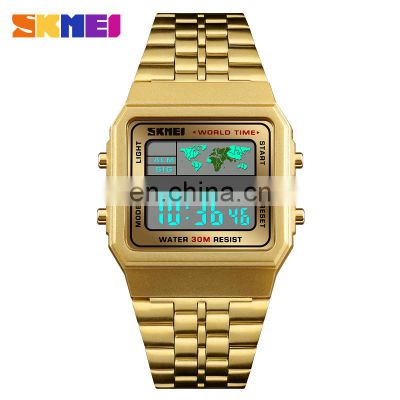 wristwatches new top quality luxury stainless steel skmei 1338 3ATM wrist watches for mens Relogio wholesale watch