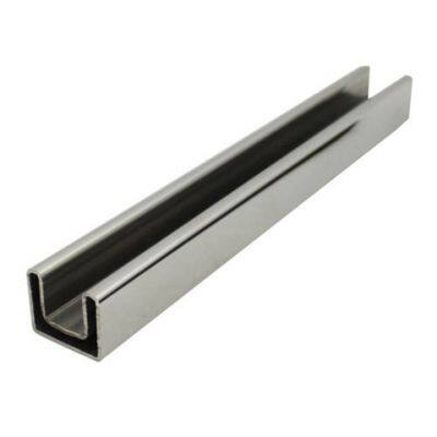 Stainless Steel Groove Tube Special-shaped Tube Custom Cutting Square Tube Single Groove Oval photo-4