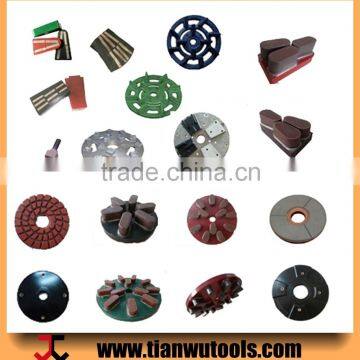 Granite polishing pad from rough to fine processing