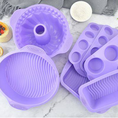 6pcs Silicone Mold Set Home Gadgets Bakeware Bread Pan Kitchen Accessories silicone molds baking Utensils Silicone Cake Mold