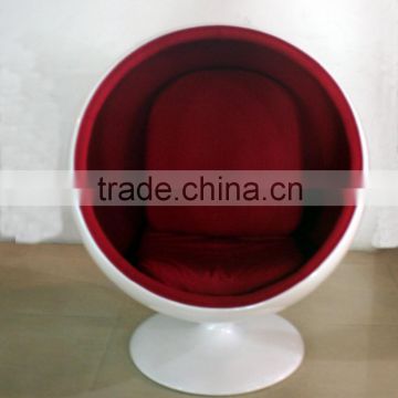 Europe style living room furniture leisure red black ball chair