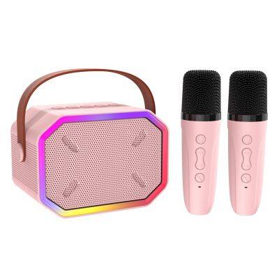 Mini Portable BT Speakers Echo Wireless TWS Stereo Surround Karaoke Mic Sound System Speaker Microphone For Phone