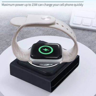 3 in 1 Foldable Wireless Charging Pad Magnetic Fast Charging for Apple Watch and Headphones Wireless Charger