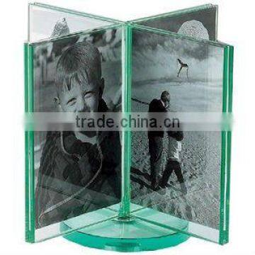 Ultra Clear aluminum double sided glass photo-frame