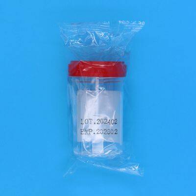 60ml Sterile Stool Collection Cup With Screw Cap and Spoon