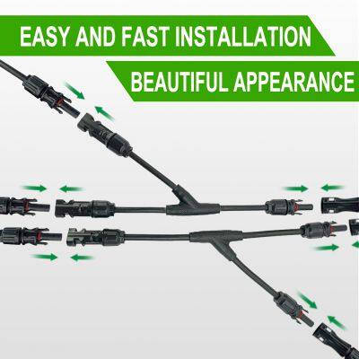 Solar Cable Harness Y Type DC1500V 2 in 1 Wire Branch Without Connector photo-2