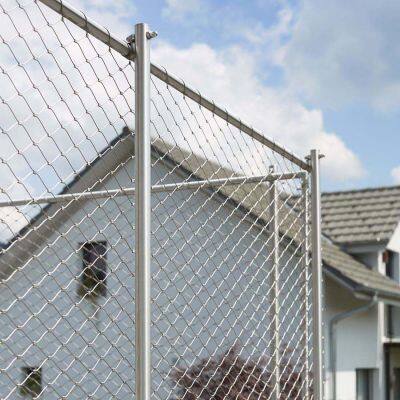 316 Stainless Steel Woven Wire Rope Mesh Fence Corrosion Resistant Flexible Barrier Manufacturer for Perimeter Protection