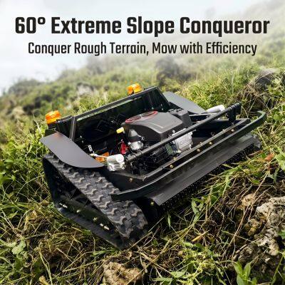 Remote Operated Industrial Grade 4-Stroke Single Cylinder Gasoline Cordless Self Propelled Steel Chassis Grass Trimming Machine