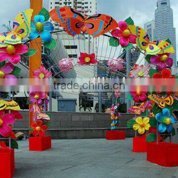 Spring flower and butterfly outdoor decorative arch