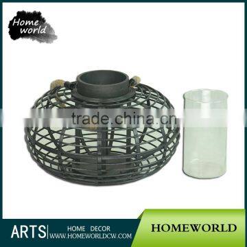 Black Elegant Antique Collectible Outdoor Candle Lantern