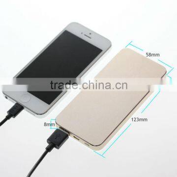 Ultra thin 5000mah External Mobile Power charger For iPhone5/5s