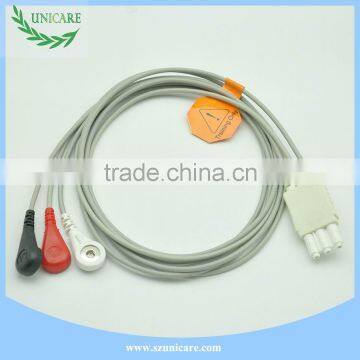 High Quality ECG M1673A Snap Type 3 Leadwires ECG Cable photo-5