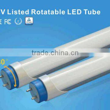 led lights new technology TUV T8 led tube 1200mm 18w frosted/clear PC cover and 120 degree rotatable end cap G13 LED fluorescent