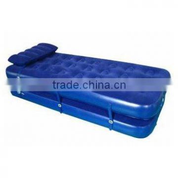 Inflatable Flocked Air Bed 2-in-1