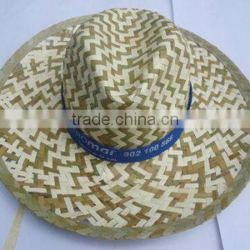 Straw hat with striped