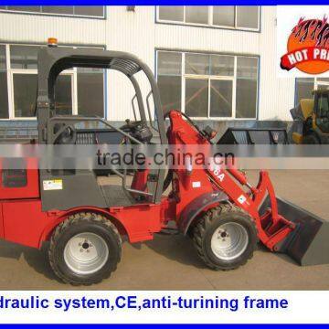 mini wheel loader with UK engine,imported SAUER walk electric hydraulic system,Italian valve,quick hitch,anti-turing frame