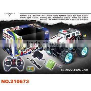 4CH DANCING RC CAR WITH LIGHTING&MP3 AND BLACK WHEEL